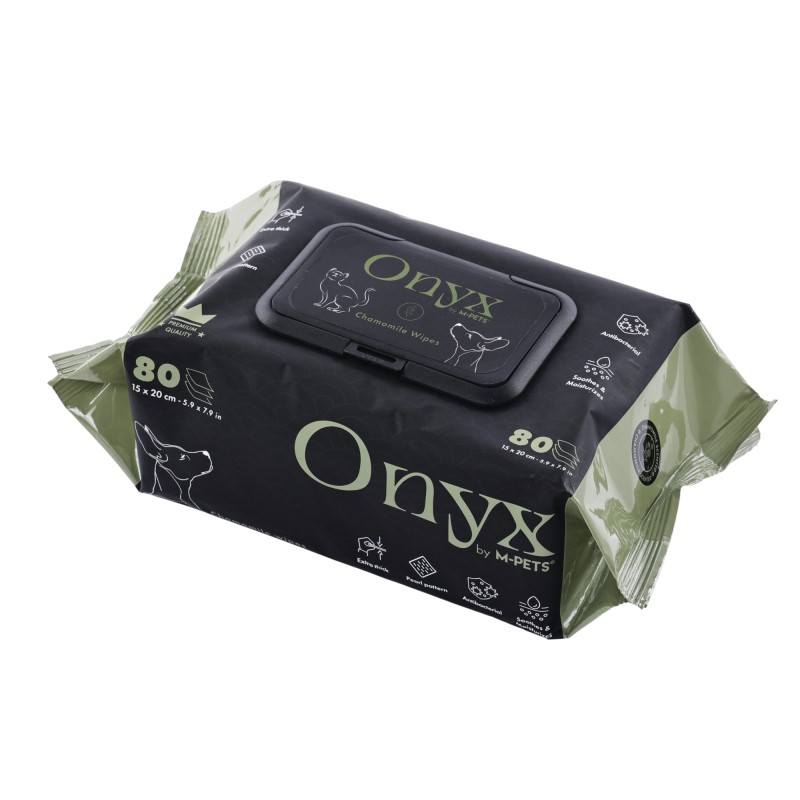 Mpets ONYX РОМАШКА Очищающие салфетки для животных, 80 шт